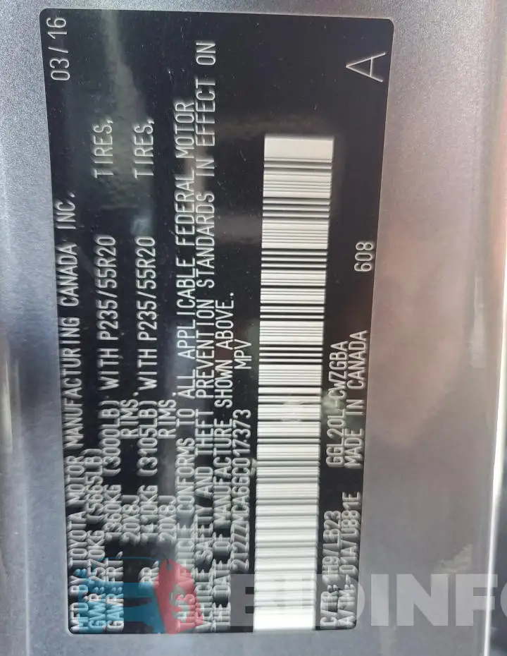 2T2ZZMCA6GC017373 Photo# 12