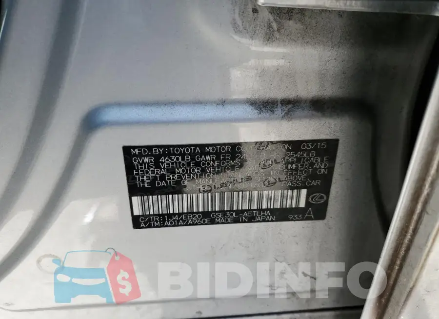 JTHBF1D23F5071602 Photo# 12