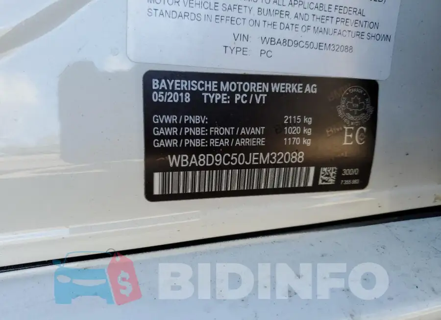 WBA8D9C50JEM32088 Photo# 12