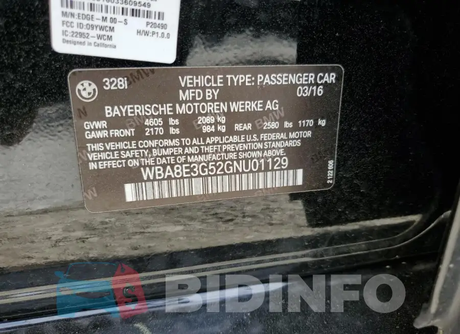WBA8E3G52GNU01129 Photo# 12