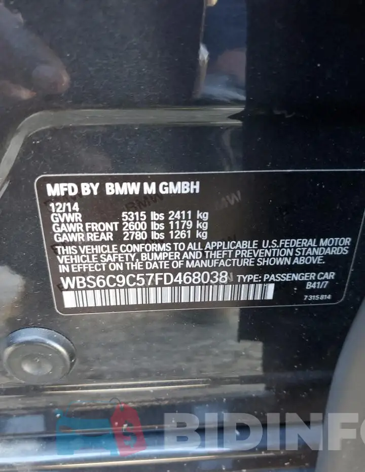 WBS6C9C57FD468038 Photo# 12
