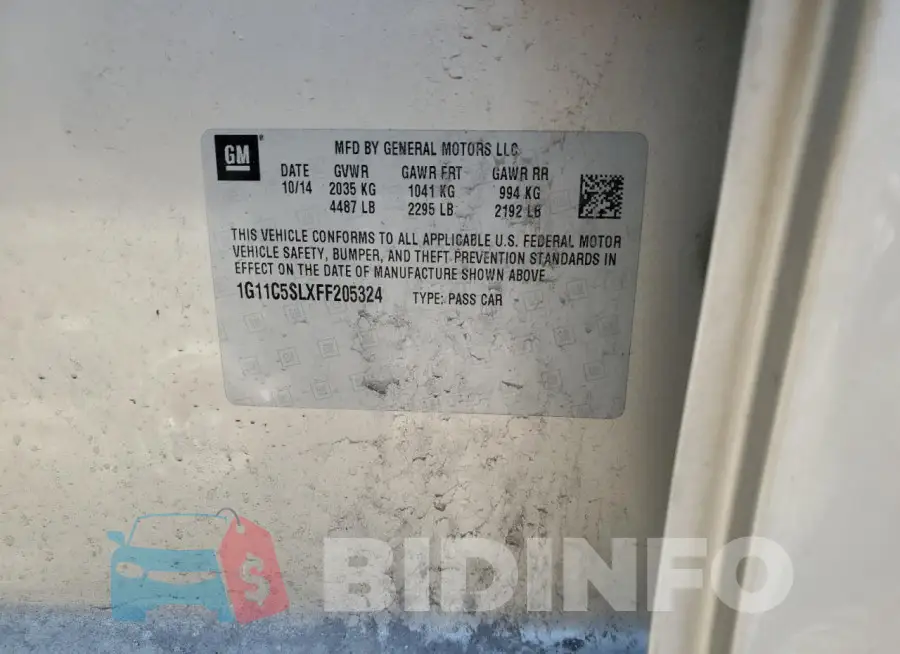 1G11C5SLXFF205324 Photo# 12