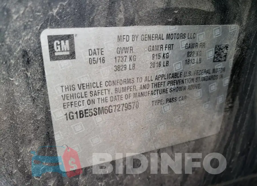 1G1BE5SM6G7279570 Photo# 12
