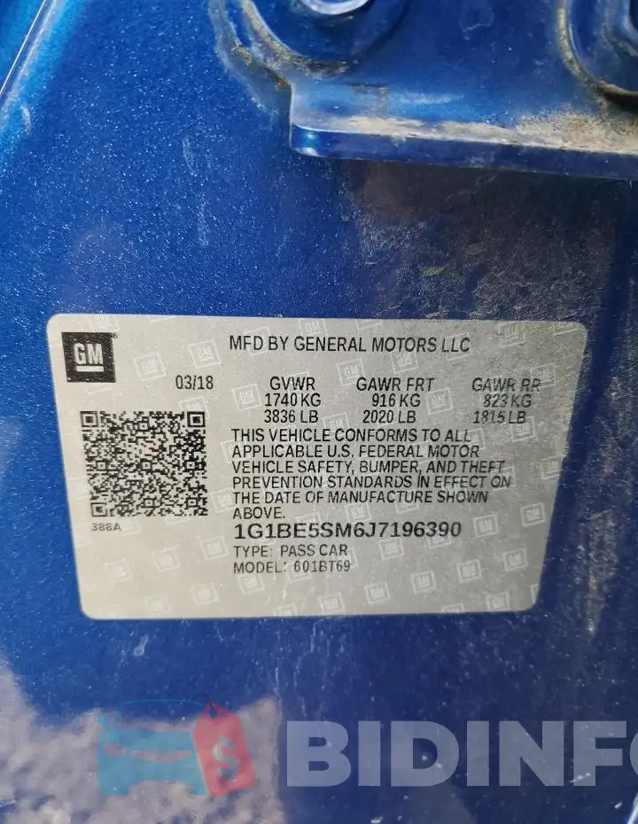 1G1BE5SM6J7196390 Photo# 12