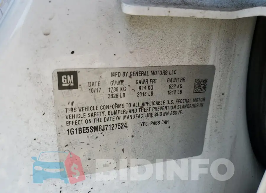 1G1BE5SM8J7127524 Photo# 12