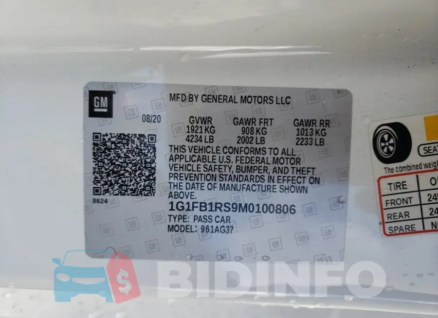 1G1FB1RS9M0100806 Photo# 13