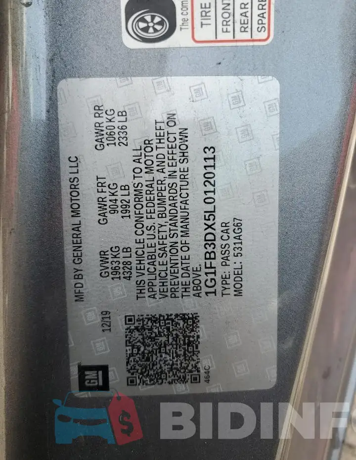 1G1FB3DX5L0120113 Photo# 12