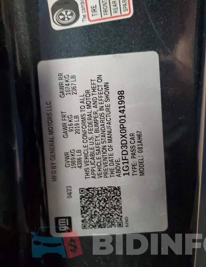 1G1FD3DX0P0141998 Photo# 12
