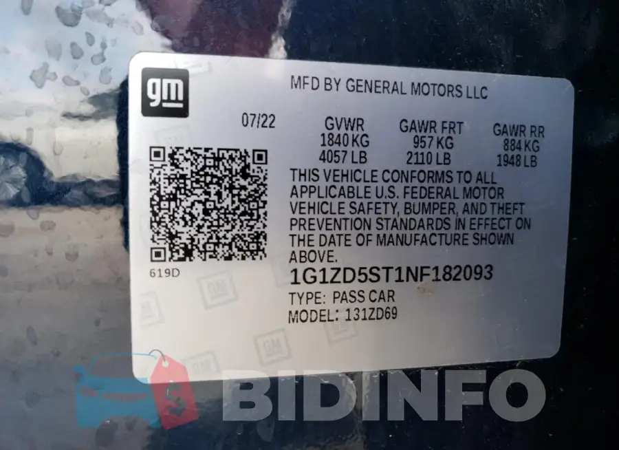 1G1ZD5ST1NF182093 Photo# 12