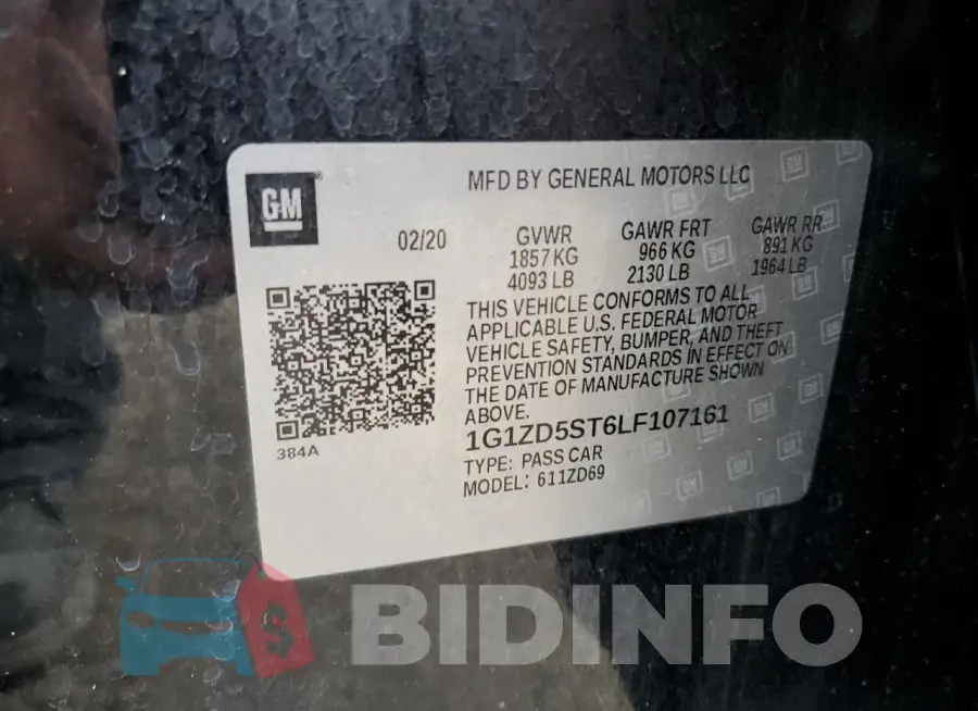 1G1ZD5ST6LF107161 Photo# 12