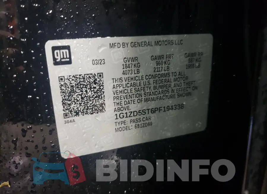1G1ZD5ST6PF194338 Photo# 12