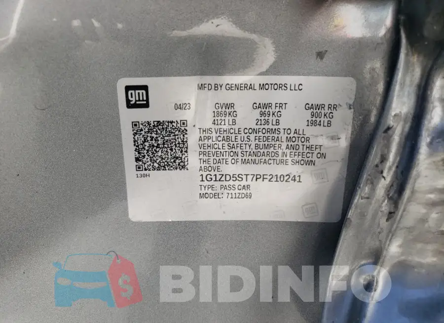 1G1ZD5ST7PF210241 Photo# 12