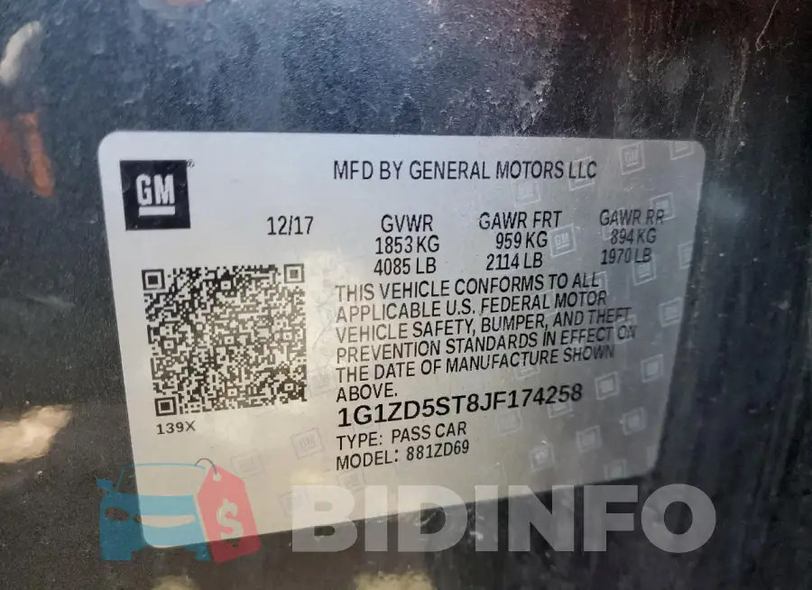 1G1ZD5ST8JF174258 Photo# 13