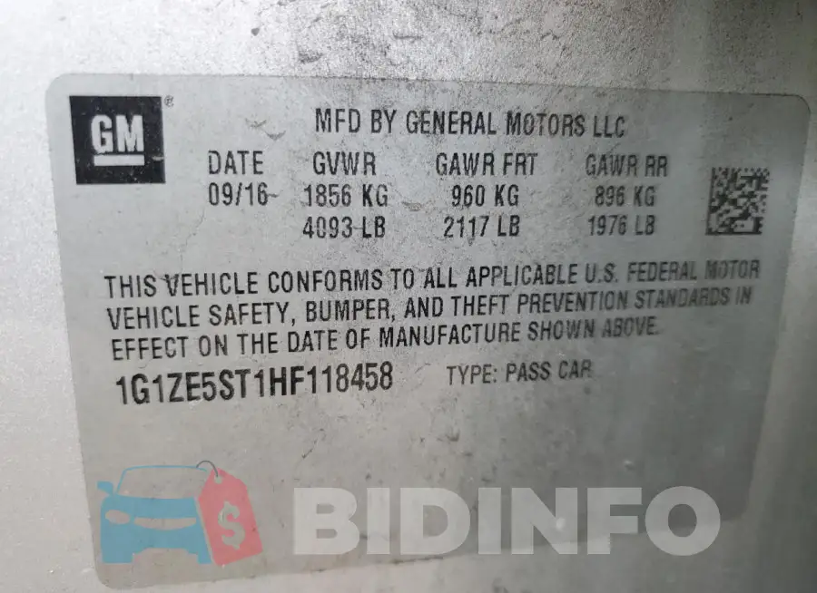 1G1ZE5ST1HF118458 Photo# 12