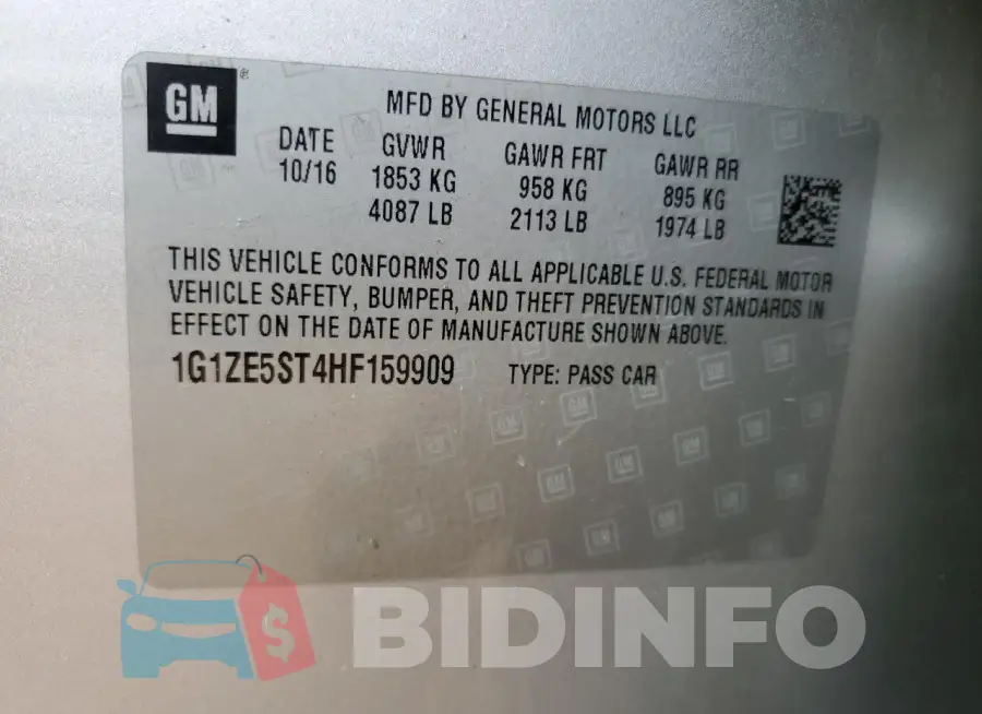 1G1ZE5ST4HF159909 Photo# 12