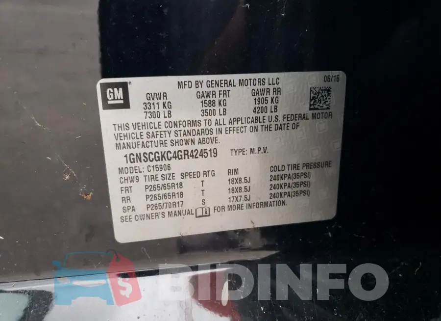 1GNSCGKC4GR424519 Photo# 12