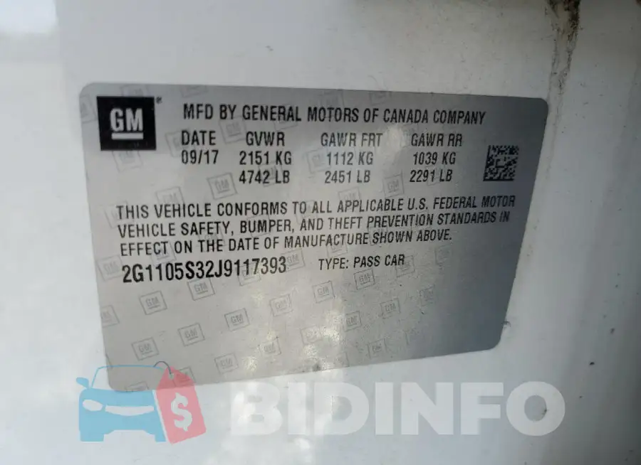 2G1105S32J9117393 Photo# 12