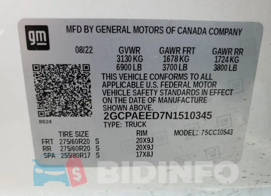 2GCPAEED7N1510345 Photo# 12