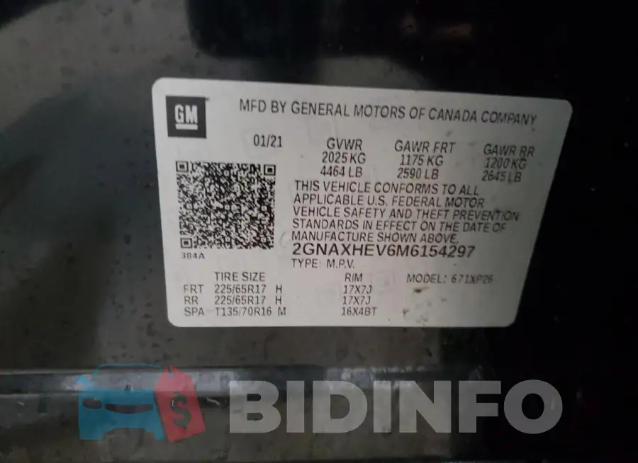 2GNAXHEV6M6154297 Photo# 13