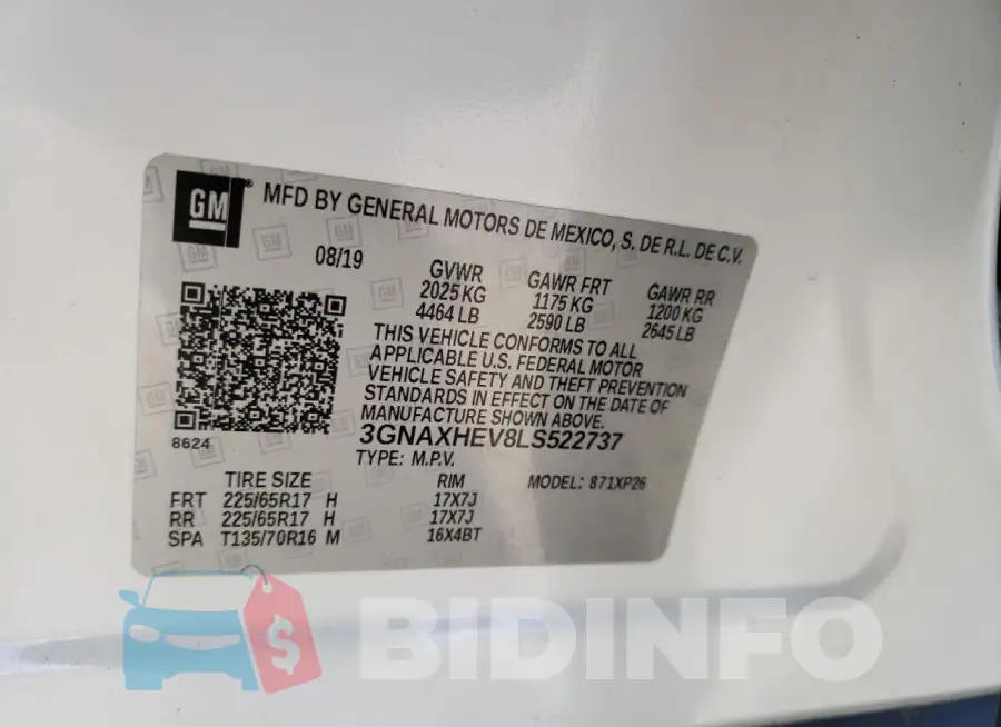 3GNAXHEV8LS522737 Photo# 13