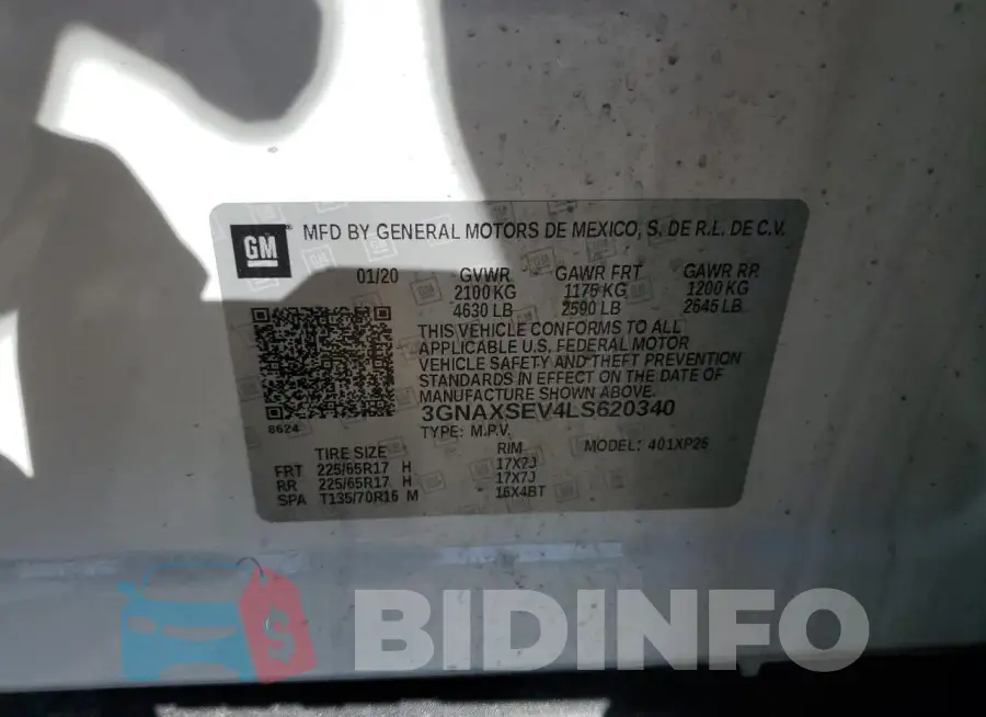 3GNAXSEV4LS620340 Photo# 13