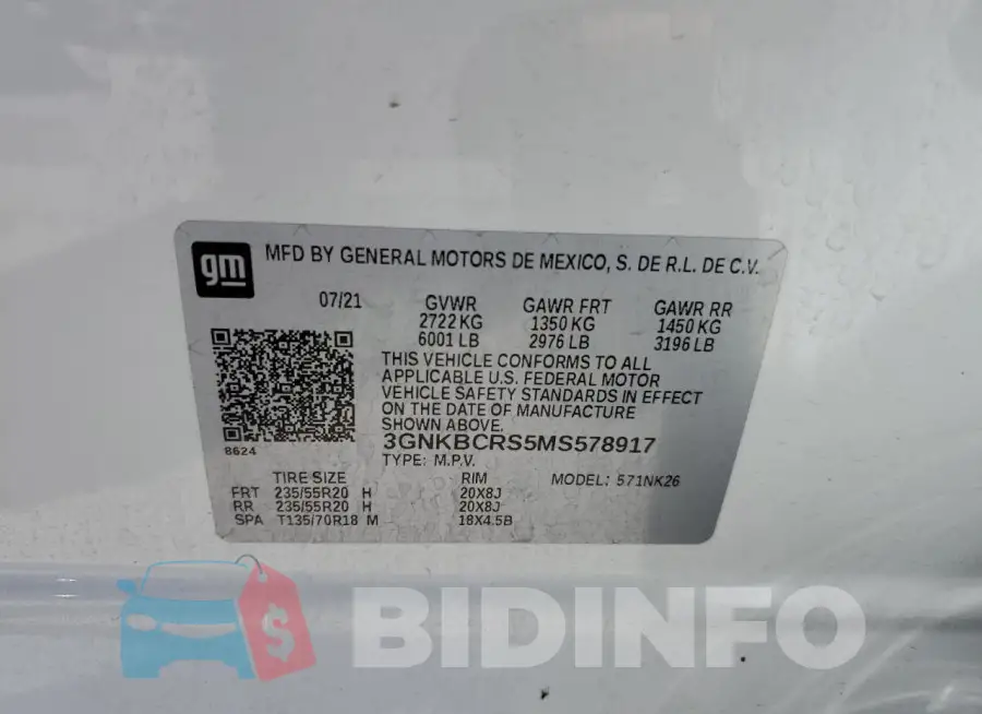 3GNKBCRS5MS578917 Photo# 13