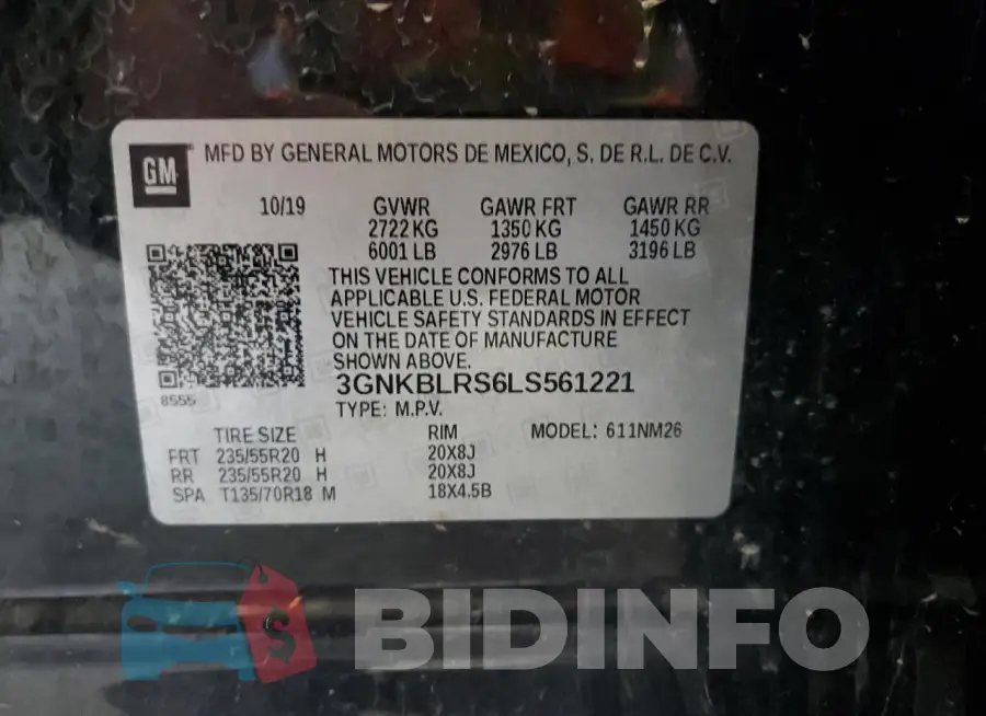 3GNKBLRS6LS561221 Photo# 13