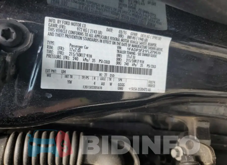 1FADP3F21FL279639 Photo# 12