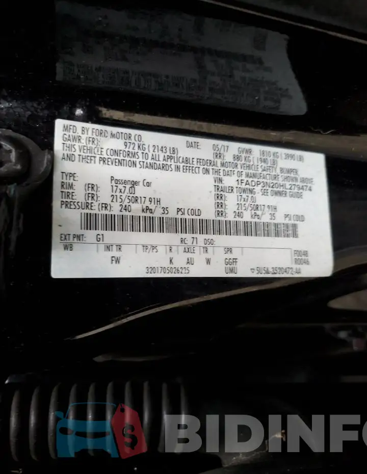 1FADP3N20HL279474 Photo# 12