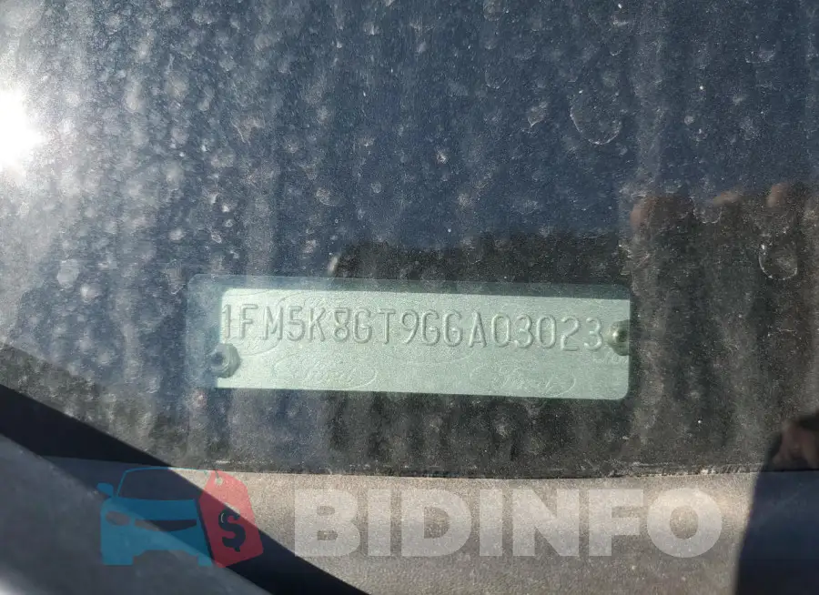 1FM5K8GT9GGA03023 Photo# 13