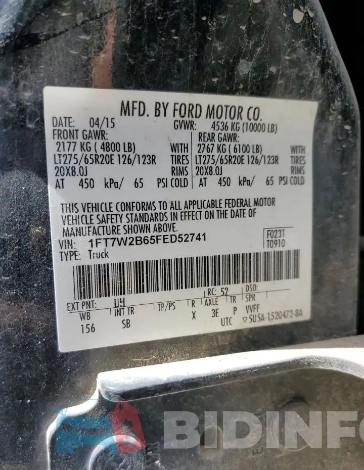 1FT7W2B65FED52741 Photo# 12