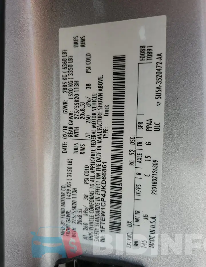 1FTEW1CP4JKD66861 Photo# 13