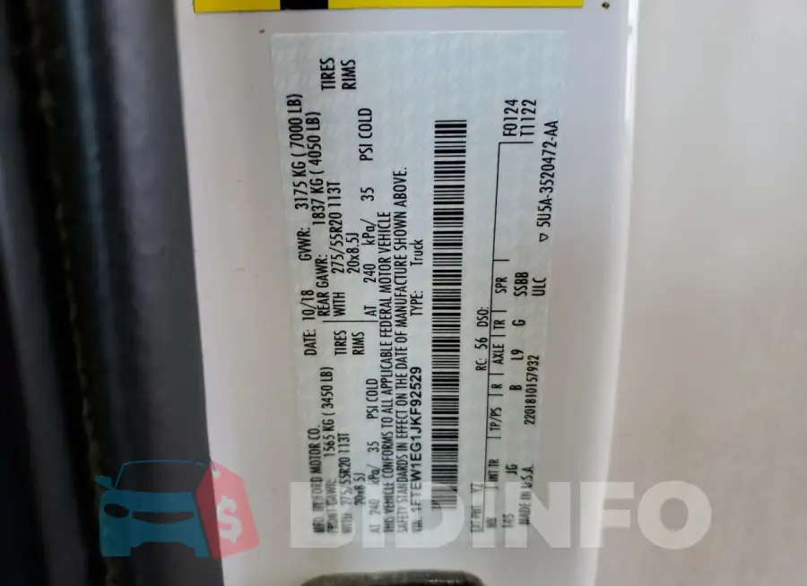 1FTEW1EG1JKF92529 Photo# 12