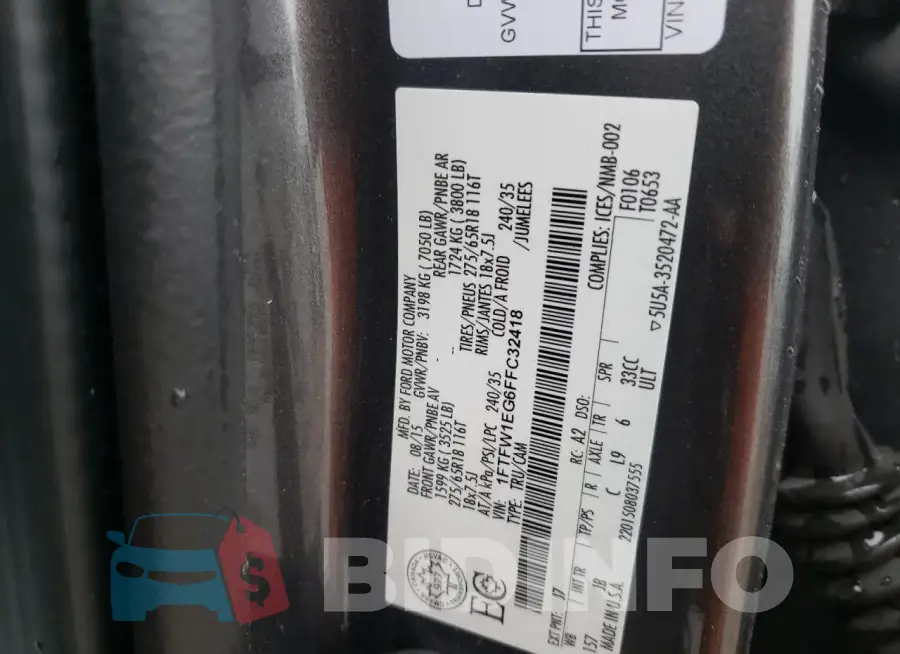 1FTFW1EG6FFC32418 Photo# 12