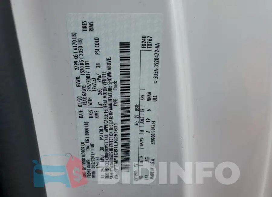 1FTMF1CB1LKD51611 Photo# 13