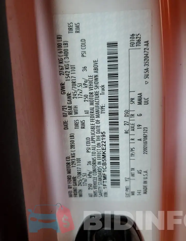 1FTMF1CB5MKE22195 Photo# 12