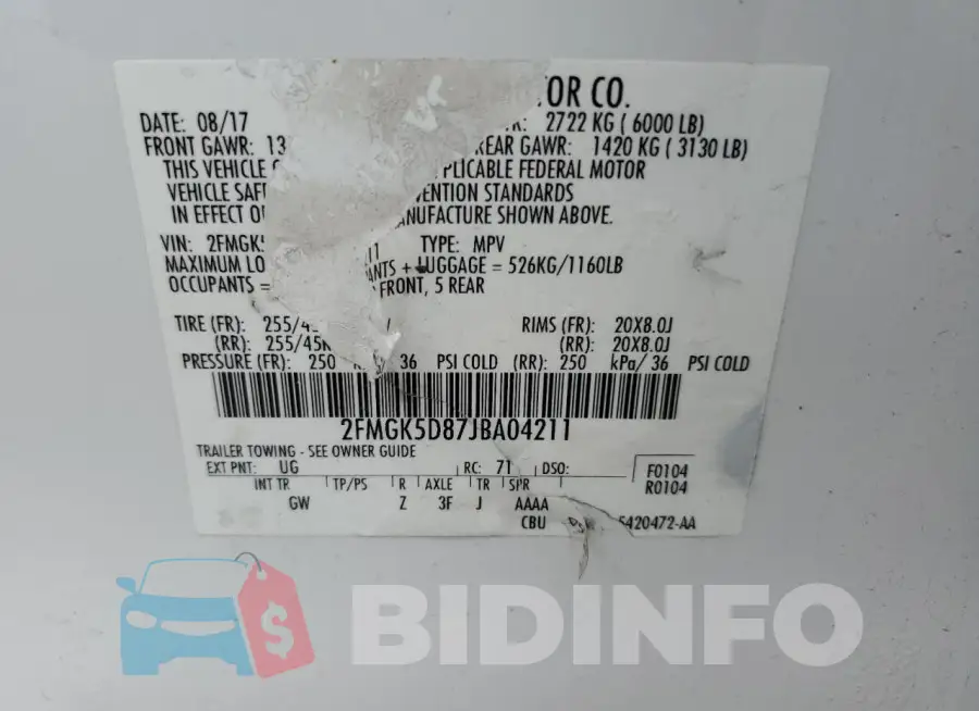 2FMGK5D87JBA04211 Photo# 12