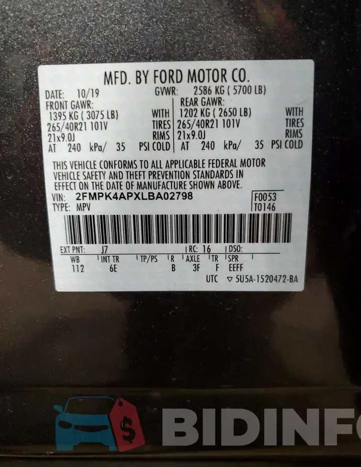 2FMPK4APXLBA02798 Photo# 13