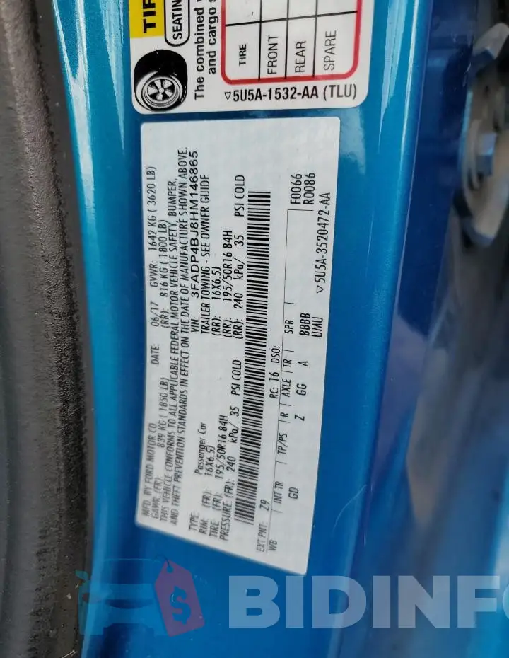 3FADP4BJ8HM146865 Photo# 12