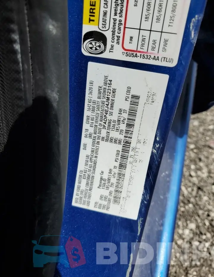 3FADP4EJ4JM123164 Photo# 12