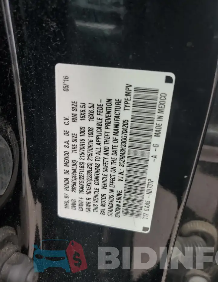 3CZRM3H33GG704205 Photo# 12