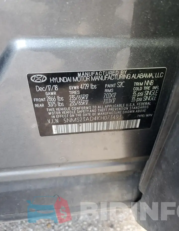 5NMS23AD4KH073493 Photo# 14