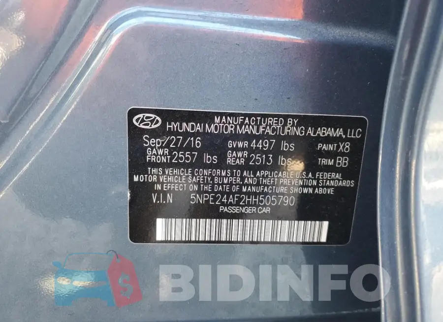 5NPE24AF2HH505790 Photo# 12