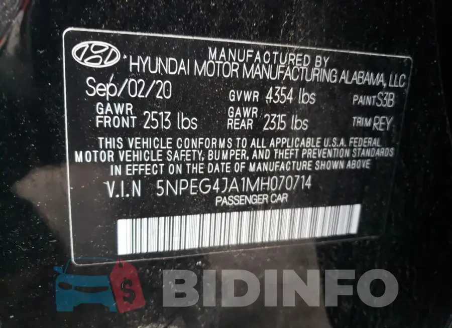 5NPEG4JA1MH070714 Photo# 12