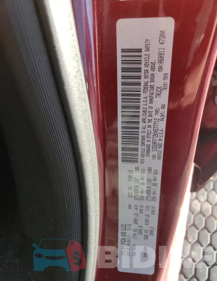 1C6SRFFT2KN577712 Photo# 12
