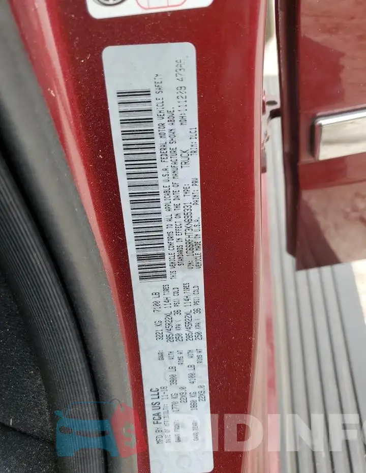 1C6SRFHT3KN695331 Photo# 12