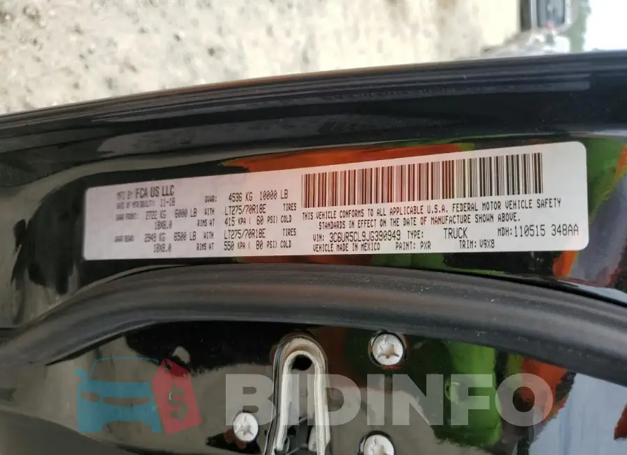 3C6UR5CL9JG390949 Photo# 13