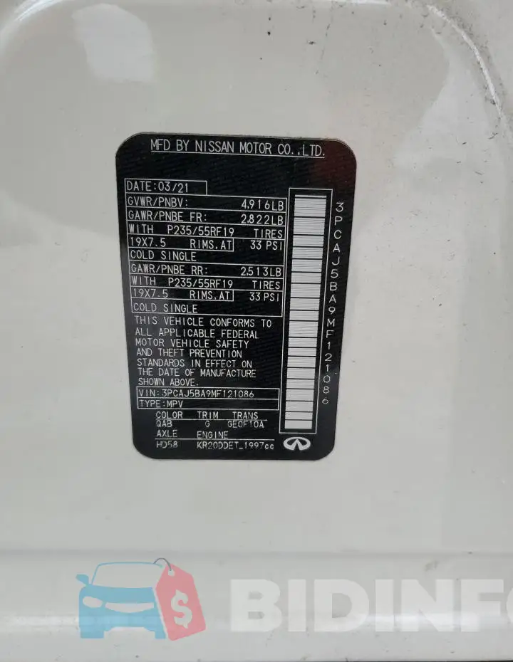 3PCAJ5BA9MF121086 Photo# 13