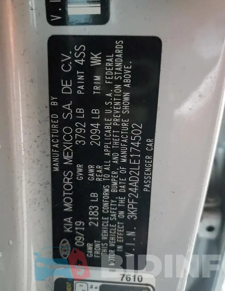 3KPF24AD2LE174502 Photo# 12
