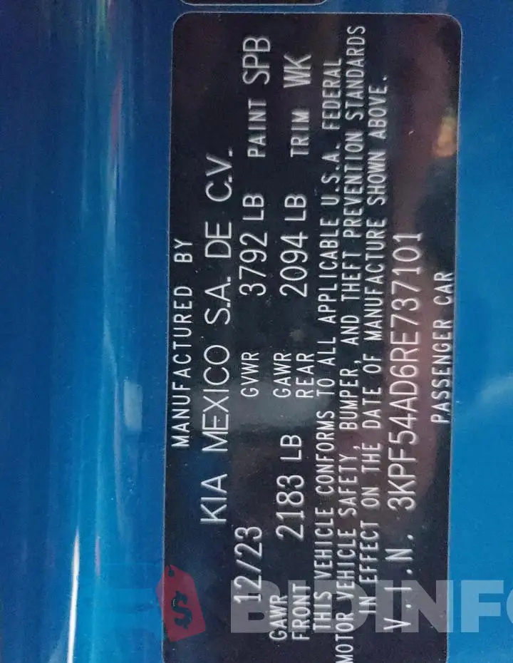 3KPF54AD6RE737101 Photo# 12